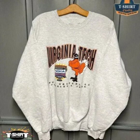NCAA Virginia Tech Hokies Virginia Tech Hokies nokia shirt sweatshirt grey - Picture 1 of 2